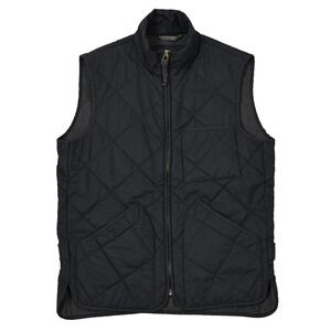 J. Crew Sussex Quilted Vest Men's Small Thermore Full Zip Outerwear Military